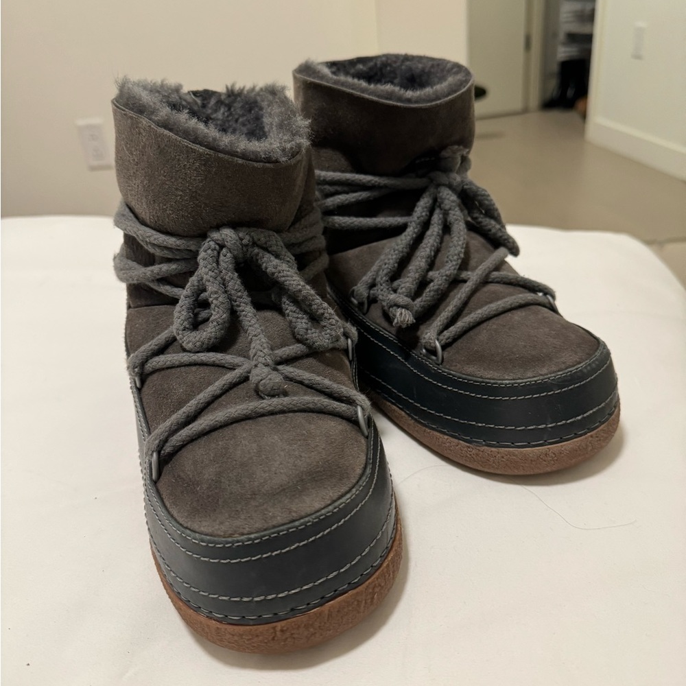Inuikki Boots Grey Leather and Suede